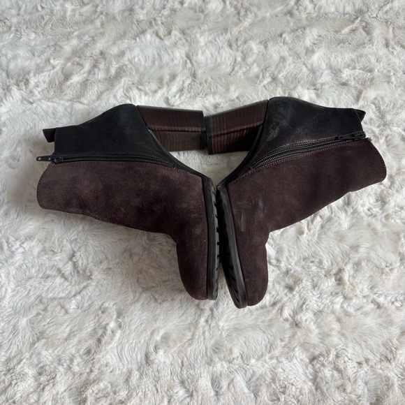 Paul Green Women's Size 3 1/2 (US 6) Brown Suede Leather Ankle Boots - Picture 3 of 6